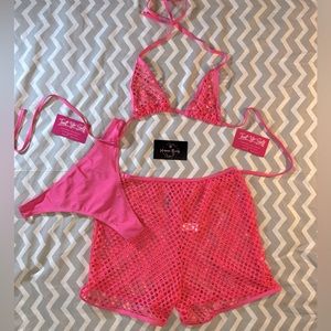 3 Piece Pink Bathing Suit